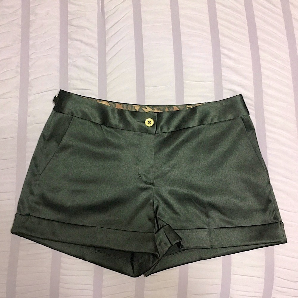 Satin gold detail Express shorts